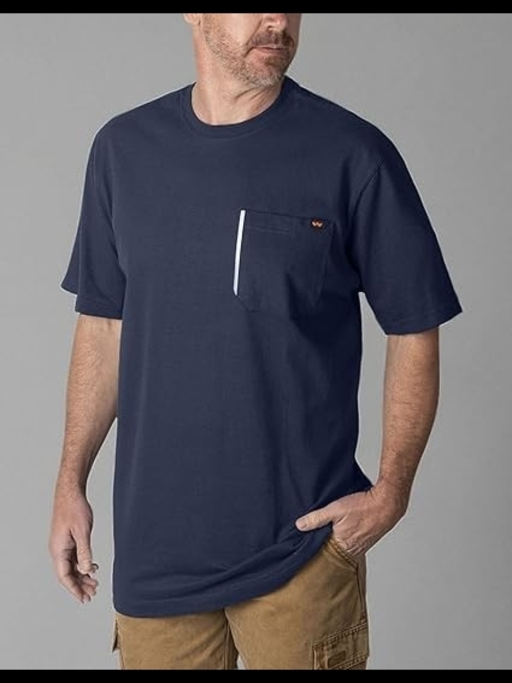 Walls Grit Heavyweight Cotton Pocket Work T-Shirt Blue 3XLT Big & Tall EUC